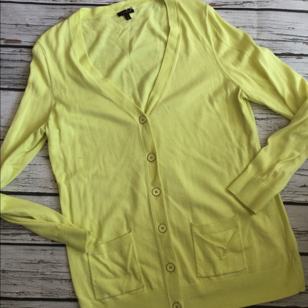 Talbot’s Yellow Cardigan Sweater LARGE